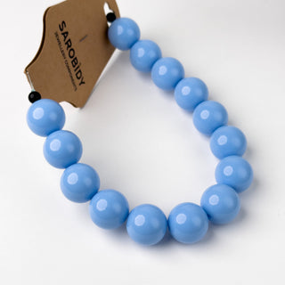 Perle in Resina Tonde 17mm Celeste - Filo da 25 cm | Sarobidy