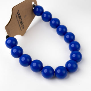 Perle in Resina Tonde 17mm Blu - Filo da 25 cm | Sarobidy