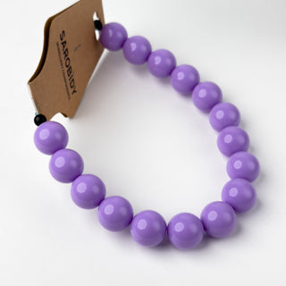 Perle in Resina Tonde 15mm Lilla - Filo da 25 cm | Sarobidy