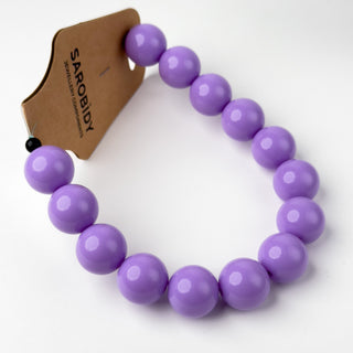 Perle in Resina Tonde 17mm Lilla - Filo da 25 cm | Sarobidy