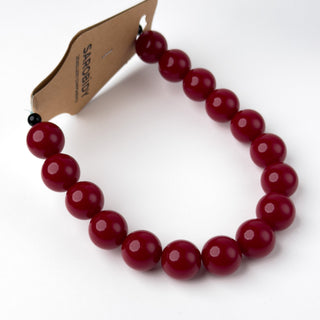Perle in Resina Tonde 15mm Rosso - Filo da 25 cm | Sarobidy