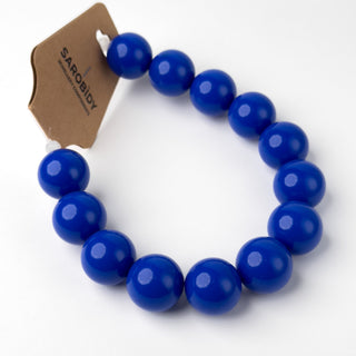 Perle in Resina Tonde 19mm Blu - Filo da 25 cm | Sarobidy