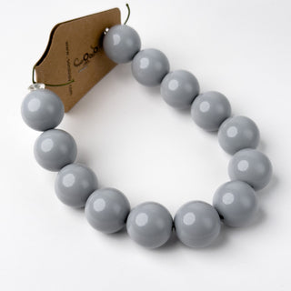 Perle in Resina Tonde 19mm Grigio - Filo da 25 cm | Sarobidy