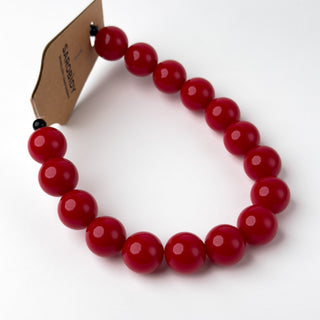 Perle in Resina Tonde 15mm Rosso Chiaro - Filo da 25 cm | Sarobidy
