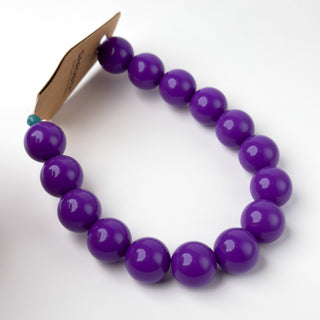 Perle in Resina Tonde 17mm Viola - Filo da 25 cm | Sarobidy