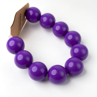 Perle in Resina Tonde 24mm Viola - Filo da 25 cm | Sarobidy