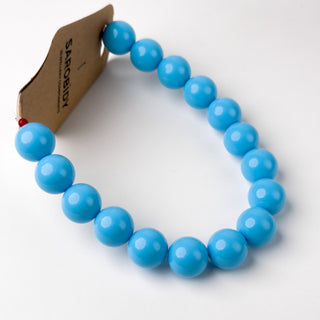 Perle in Resina Tonde 15mm Azzurro - Filo da 25 cm | Sarobidy