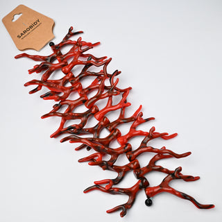 Rami Corallo Rosso con Venatura Nera 47mm - Sarobidy