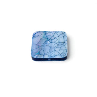 Perla Quadrato Blu Fiordaliso 25mm - Fiori di Mosaico