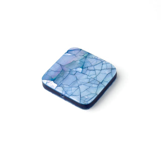 Perla Quadrato Blu Fiordaliso 25mm - Fiori di Mosaico