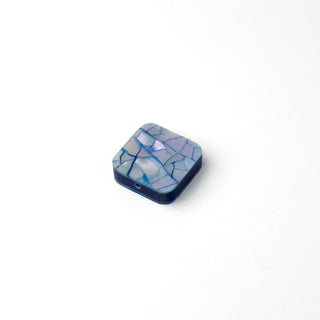 Perla Quadrato Blu Fiordaliso 15mm - Fiori di Mosaico