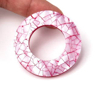 Perla Disco Rosso Papavero 45mm - Fiori di Mosaico