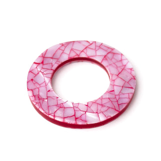 Perla Disco Rosso Papavero 45mm - Fiori di Mosaico