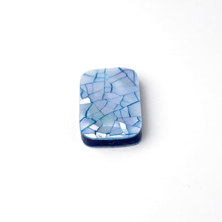 Perla Rettangolo Blu Fiordaliso 28x18mm - Fiori di Mosaico