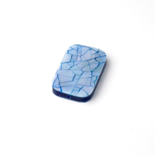 Perla Rettangolo Blu Fiordaliso 28x18mm - Fiori di Mosaico