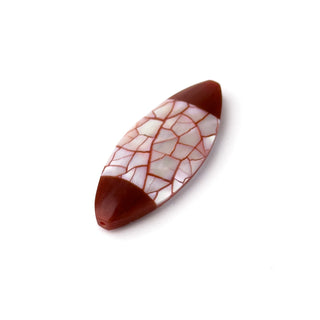 Perla Navetta Terra di Siena 45x17mm - Fiori di Mosaico