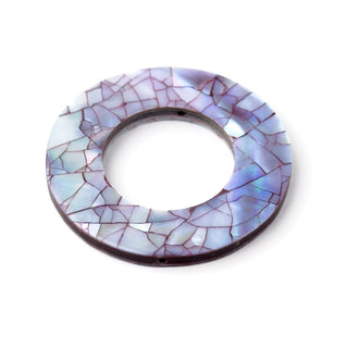 Perla Disco Bordeaux Rosa Nera 45mm - Fiori di Mosaico