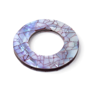 Perla Disco Bordeaux Rosa Nera 45mm - Fiori di Mosaico