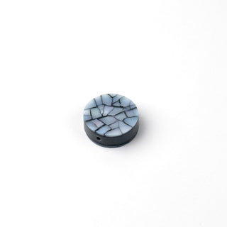 Perla Disco Grigio Muschio 15mm - Fiori di Mosaico