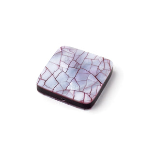 Perla Quadrato Bordeaux Rosa Nera 25mm - Fiori di Mosaico