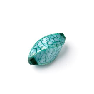 Perla Ovale Verde Felce 31mm - Fiori di Mosaico