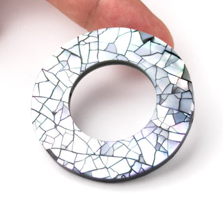 Perla Disco Grigio Muschio 45mm - Fiori di Mosaico