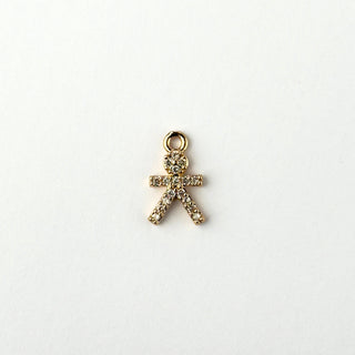 Pendente Zirconi Effetto Diamante Bambino 13x8mm - Pendenti e Ciondoli per Bigiotteria e Gioielli fai da te