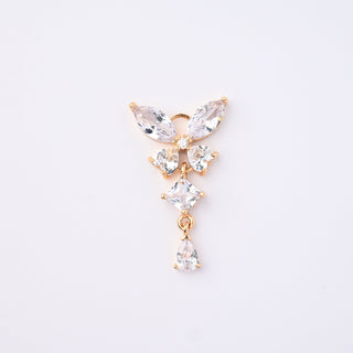 Pendente Zirconi Effetto Ametista Ovale 17x13mm - Pendenti e Ciondoli per Bigiotteria e Gioielli fai da te