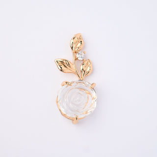 Pendente Zirconi Effetto Ametista Ovale 17x13mm - Pendenti e Ciondoli per Bigiotteria e Gioielli fai da te