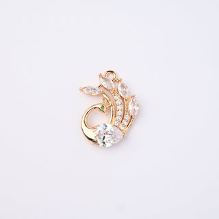 Pendente Zirconi Effetto Ametista Ovale 17x13mm - Pendenti e Ciondoli per Bigiotteria e Gioielli fai da te