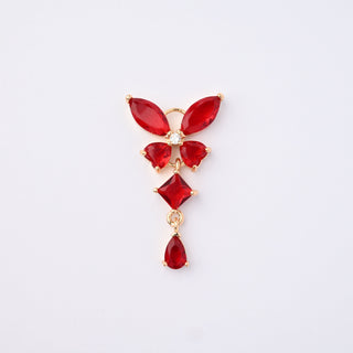 Pendente Zirconi Effetto Ametista Ovale 17x13mm - Pendenti e Ciondoli per Bigiotteria e Gioielli fai da te