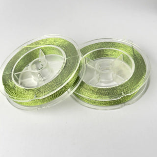 filo per uncinetto lurex diamantato verde lime lunghezza 45m spessore 0.6mm