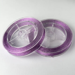 filo per uncinetto lurex diamantato viola lunghezza 45m spessore 0.6mm