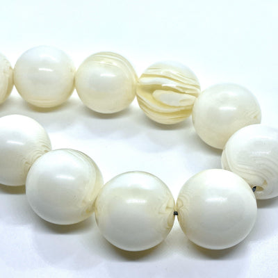 Perle di Resina SFERA Avorio sfumato 23 mm - Sarobidy